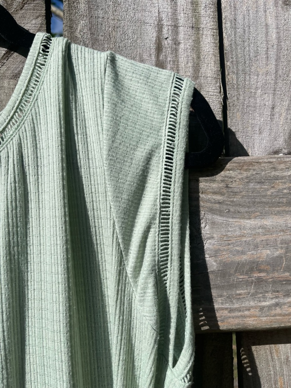 Greige Sz L Sleeveless Sage Tie-Front Midi Dress - Picture 4 of 13
